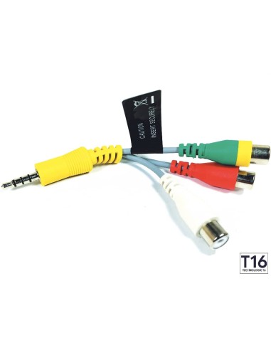 Câble adaptateur Mini AV Nintendo Wii vers 3 RCA femelle